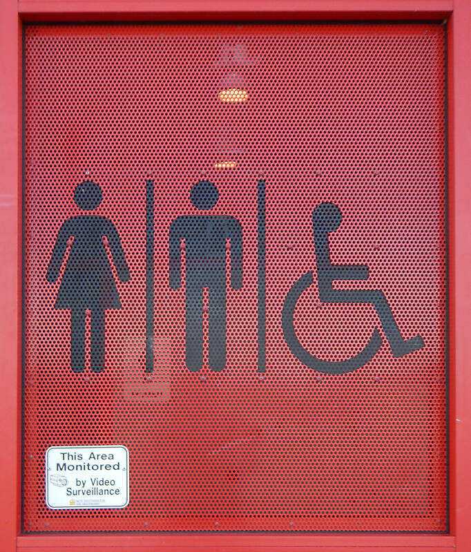 washrooms sign plate