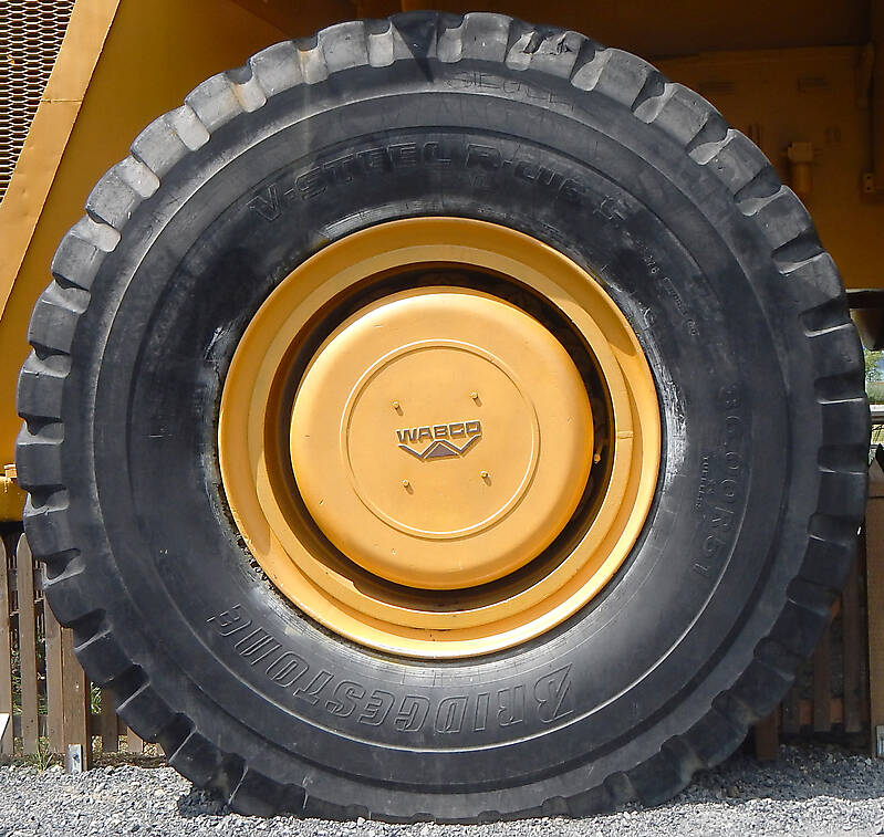 big dump truck wheel