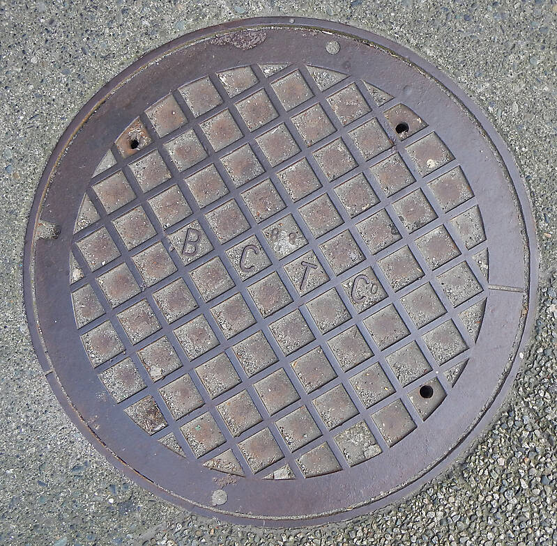 rusty round manhole big 5