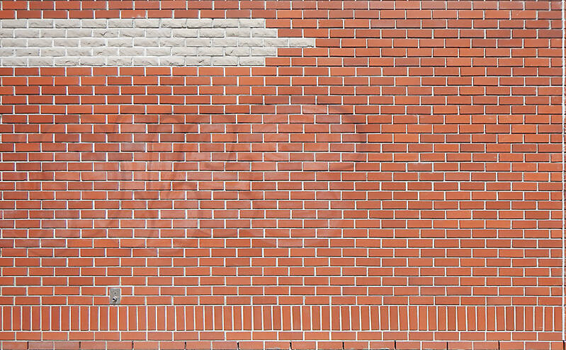 red and white bricks