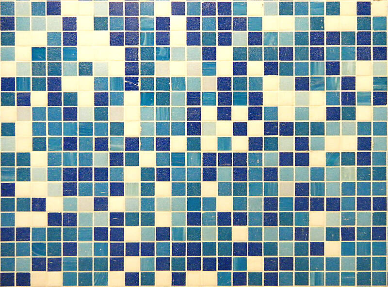 mosaic blue and white