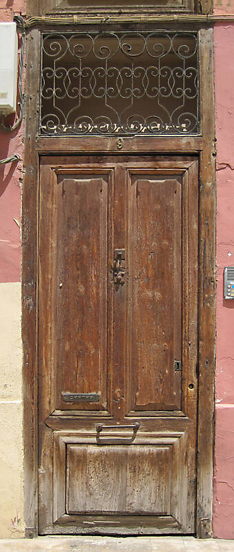 old ancient door from spain downtown 3