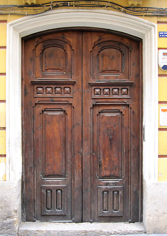 old ancient door from spain downtown 17
