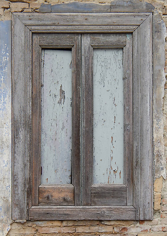 very old wood window frame