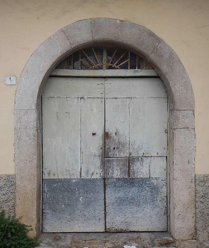 ancient very old rustic damaged door 1