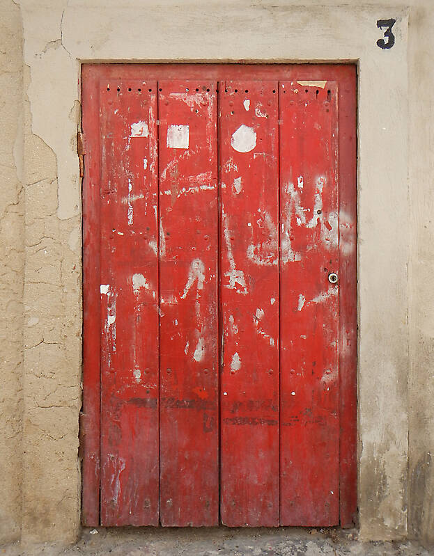 ancient very old rustic damaged door 6
