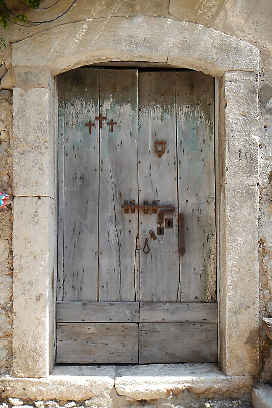 ancient very old rustic damaged door 7