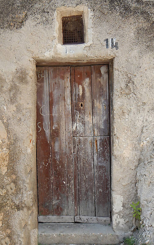 ancient very old rustic damaged door 10