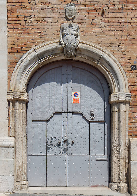medieval portal grey paint door