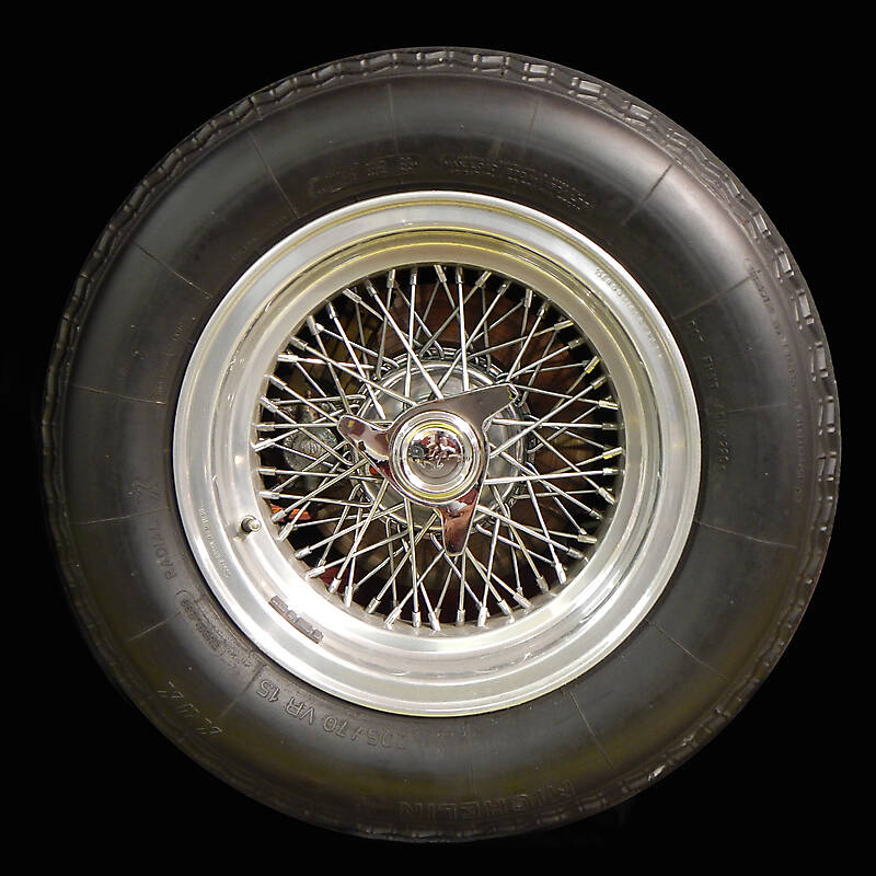 old ferrari car wheel and tyre 2
